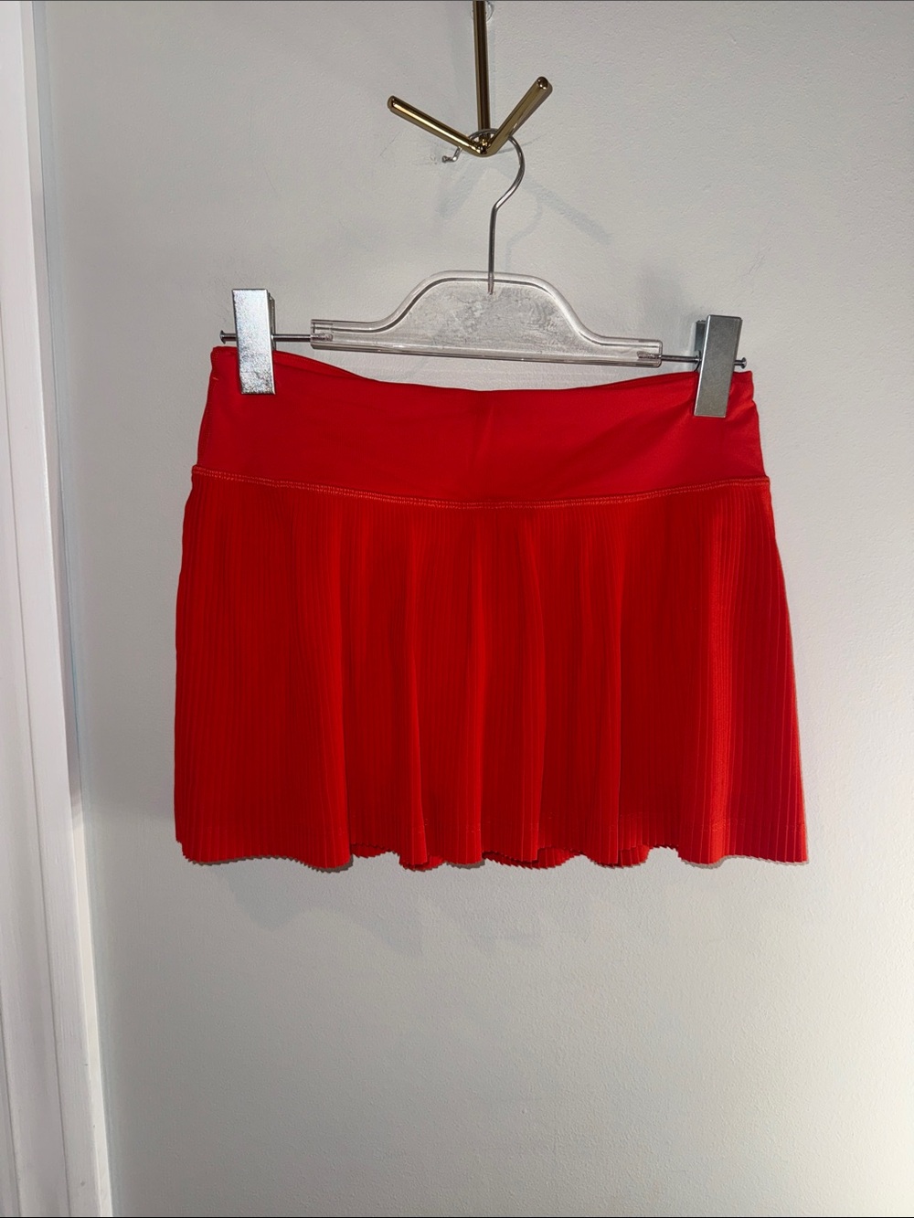lululemon athletica Red Pleated Mini Skirt